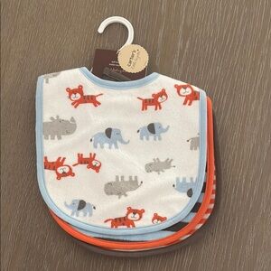 Carter's Bib Set with Stripes and Animal Print